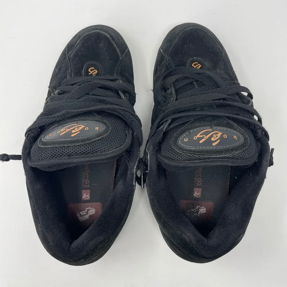 VTG es Eric Koston Skate Shoes Black Gum EK-01 Iconic 2003 Sz 12‎ Y2K Retro Read